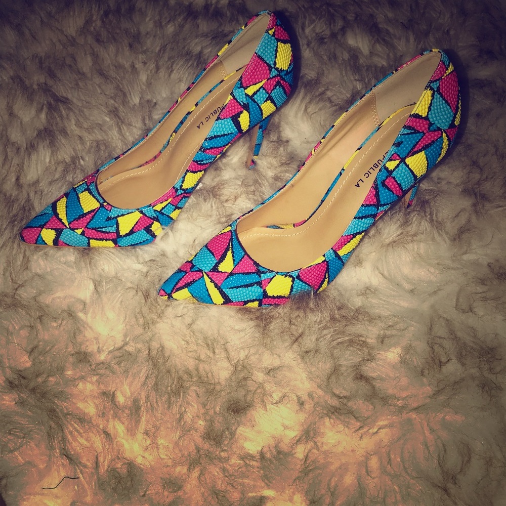 Aztec print shoes